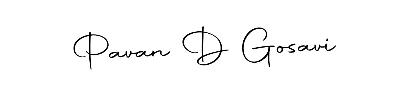 How to make Pavan D Gosavi name signature. Use Autography-DOLnW style for creating short signs online. This is the latest handwritten sign. Pavan D Gosavi signature style 10 images and pictures png