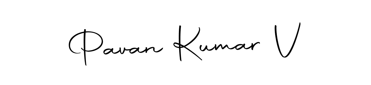 How to make Pavan Kumar V name signature. Use Autography-DOLnW style for creating short signs online. This is the latest handwritten sign. Pavan Kumar V signature style 10 images and pictures png