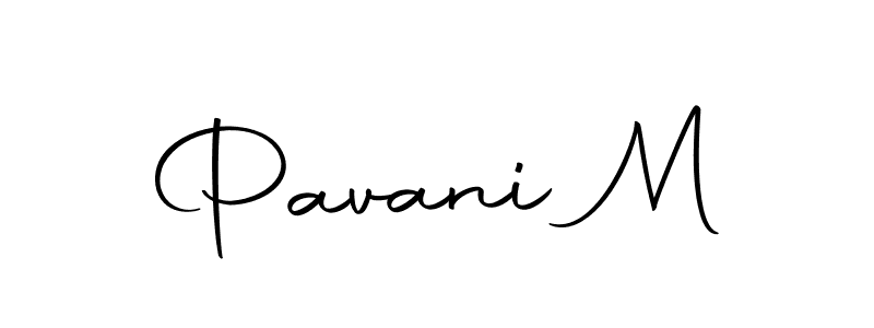 Create a beautiful signature design for name Pavani M. With this signature (Autography-DOLnW) fonts, you can make a handwritten signature for free. Pavani M signature style 10 images and pictures png