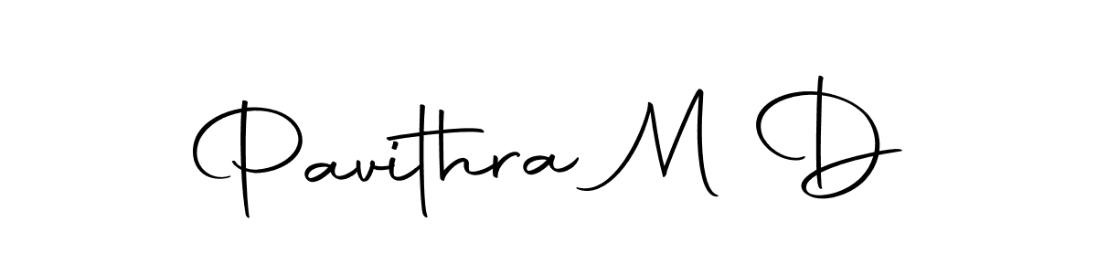 Create a beautiful signature design for name Pavithra M D. With this signature (Autography-DOLnW) fonts, you can make a handwritten signature for free. Pavithra M D signature style 10 images and pictures png