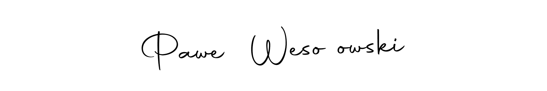 Create a beautiful signature design for name Paweł Wesołowski. With this signature (Autography-DOLnW) fonts, you can make a handwritten signature for free. Paweł Wesołowski signature style 10 images and pictures png