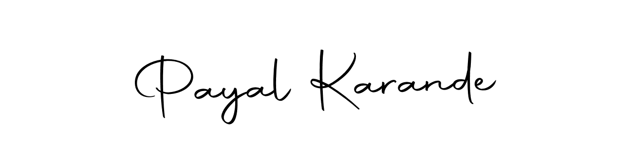 Also we have Payal Karande name is the best signature style. Create professional handwritten signature collection using Autography-DOLnW autograph style. Payal Karande signature style 10 images and pictures png