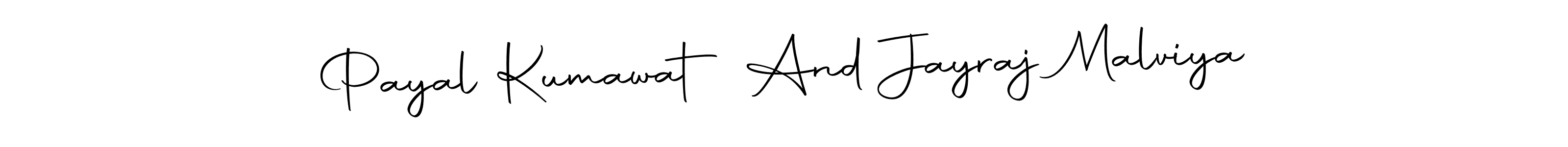 Similarly Autography-DOLnW is the best handwritten signature design. Signature creator online .You can use it as an online autograph creator for name Payal Kumawat And Jayraj Malviya. Payal Kumawat And Jayraj Malviya signature style 10 images and pictures png