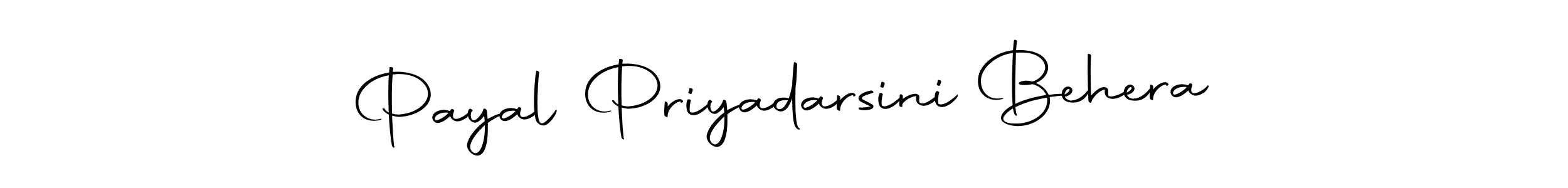 Make a beautiful signature design for name Payal Priyadarsini Behera. With this signature (Autography-DOLnW) style, you can create a handwritten signature for free. Payal Priyadarsini Behera signature style 10 images and pictures png