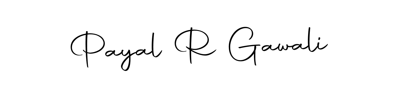 How to make Payal R Gawali name signature. Use Autography-DOLnW style for creating short signs online. This is the latest handwritten sign. Payal R Gawali signature style 10 images and pictures png