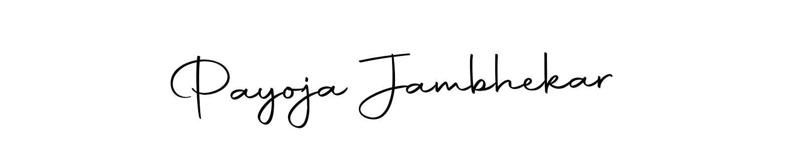 Make a short Payoja Jambhekar signature style. Manage your documents anywhere anytime using Autography-DOLnW. Create and add eSignatures, submit forms, share and send files easily. Payoja Jambhekar signature style 10 images and pictures png