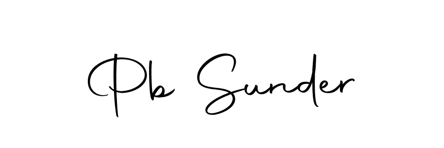 Use a signature maker to create a handwritten signature online. With this signature software, you can design (Autography-DOLnW) your own signature for name Pb Sunder. Pb Sunder signature style 10 images and pictures png