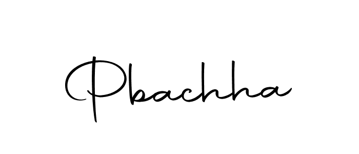 You should practise on your own different ways (Autography-DOLnW) to write your name (Pbachha) in signature. don't let someone else do it for you. Pbachha signature style 10 images and pictures png