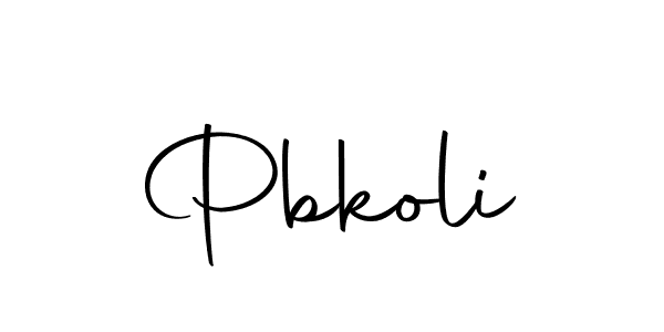 How to make Pbkoli name signature. Use Autography-DOLnW style for creating short signs online. This is the latest handwritten sign. Pbkoli signature style 10 images and pictures png