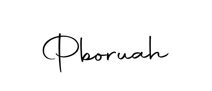 if you are searching for the best signature style for your name Pboruah. so please give up your signature search. here we have designed multiple signature styles  using Autography-DOLnW. Pboruah signature style 10 images and pictures png