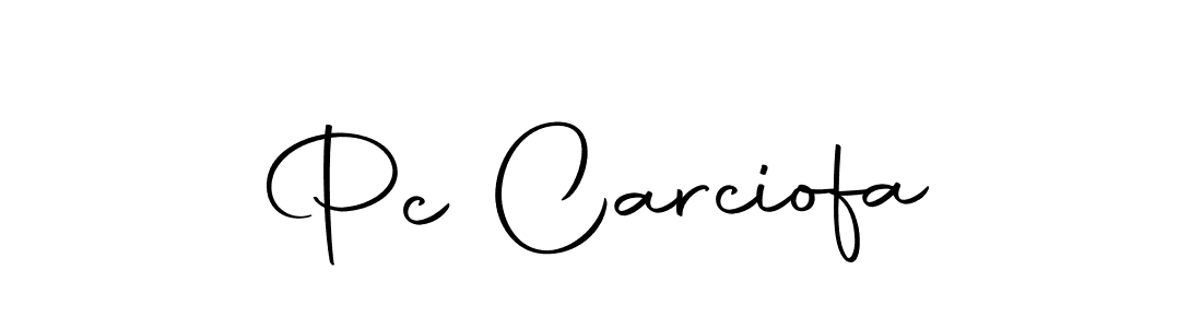 How to make Pc Carciofa name signature. Use Autography-DOLnW style for creating short signs online. This is the latest handwritten sign. Pc Carciofa signature style 10 images and pictures png