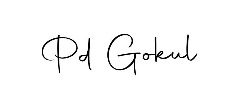How to make Pd Gokul name signature. Use Autography-DOLnW style for creating short signs online. This is the latest handwritten sign. Pd Gokul signature style 10 images and pictures png