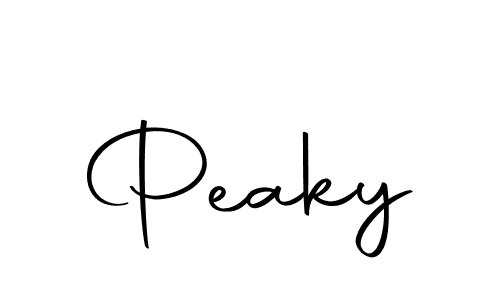 Design your own signature with our free online signature maker. With this signature software, you can create a handwritten (Autography-DOLnW) signature for name Peaky. Peaky signature style 10 images and pictures png