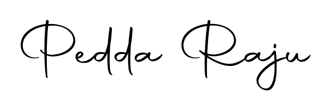 A stylish, flowing autograph style designed for name Pedda Raju using Autography-DOLnW typography. Perfect for digital creative projects. Pedda Raju signature style 10 images and pictures png