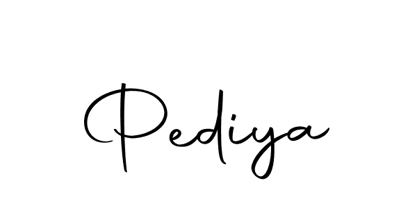 Make a beautiful signature design for name Pediya. With this signature (Autography-DOLnW) style, you can create a handwritten signature for free. Pediya signature style 10 images and pictures png