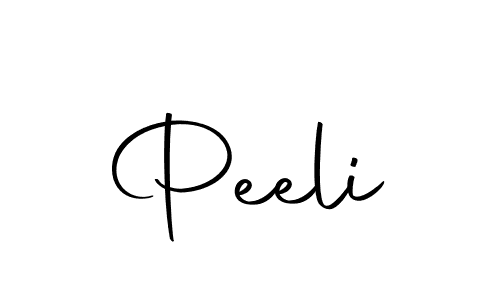 How to make Peeli name signature. Use Autography-DOLnW style for creating short signs online. This is the latest handwritten sign. Peeli signature style 10 images and pictures png