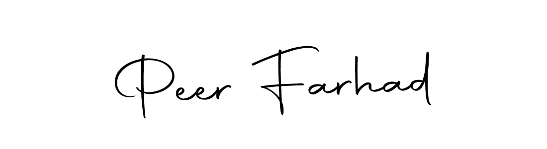 You should practise on your own different ways (Autography-DOLnW) to write your name (Peer Farhad) in signature. don't let someone else do it for you. Peer Farhad signature style 10 images and pictures png