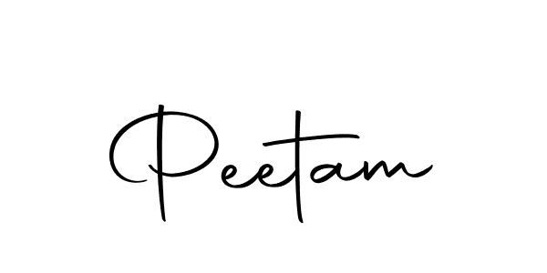 Design your own signature with our free online signature maker. With this signature software, you can create a handwritten (Autography-DOLnW) signature for name Peetam. Peetam signature style 10 images and pictures png