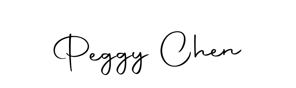 How to make Peggy Chen name signature. Use Autography-DOLnW style for creating short signs online. This is the latest handwritten sign. Peggy Chen signature style 10 images and pictures png