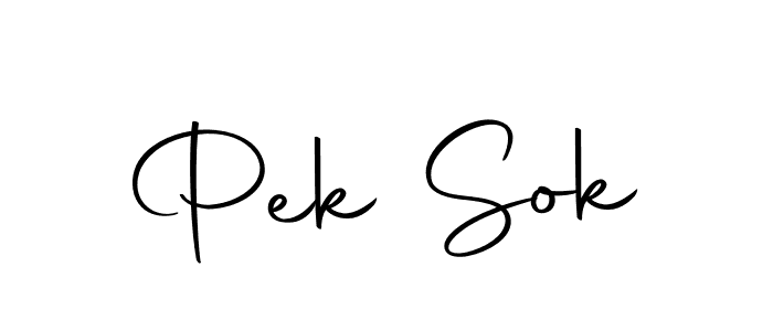 Create a beautiful signature design for name Pek Sok. With this signature (Autography-DOLnW) fonts, you can make a handwritten signature for free. Pek Sok signature style 10 images and pictures png