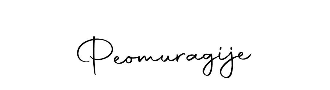Use a signature maker to create a handwritten signature online. With this signature software, you can design (Autography-DOLnW) your own signature for name Peomuragije. Peomuragije signature style 10 images and pictures png