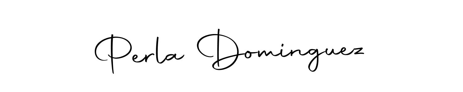 How to make Perla Dominguez name signature. Use Autography-DOLnW style for creating short signs online. This is the latest handwritten sign. Perla Dominguez signature style 10 images and pictures png