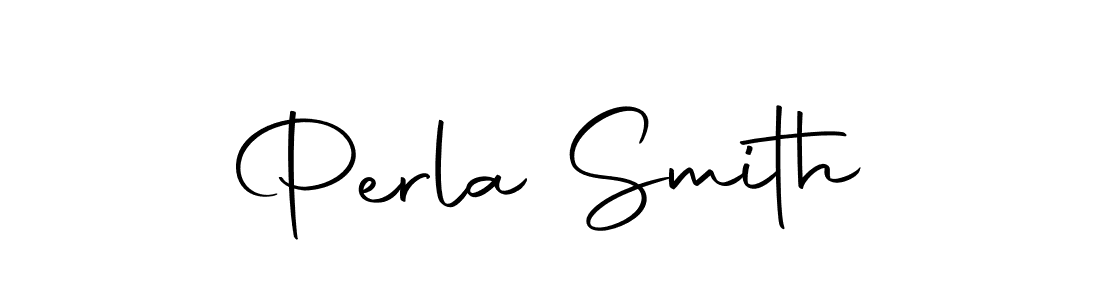 How to make Perla Smith name signature. Use Autography-DOLnW style for creating short signs online. This is the latest handwritten sign. Perla Smith signature style 10 images and pictures png