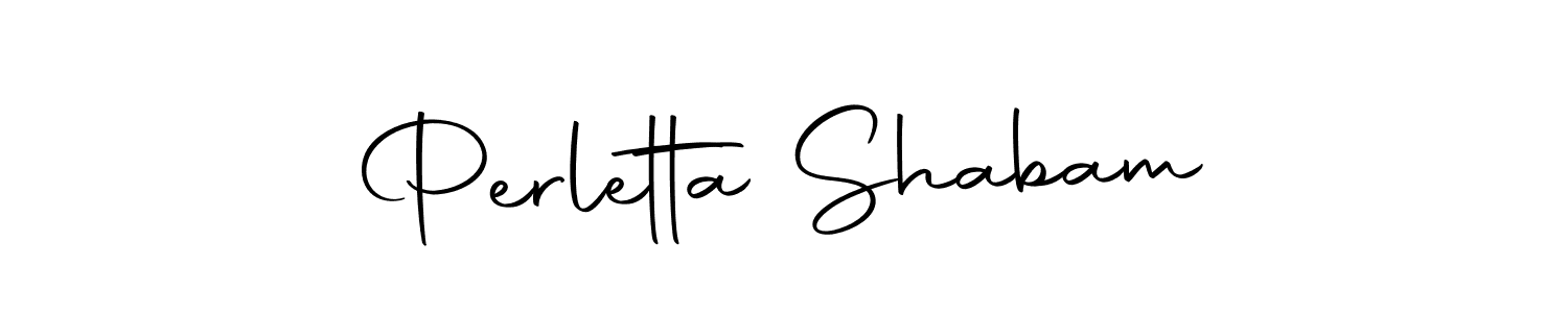 Create a beautiful signature design for name Perletta Shabam. With this signature (Autography-DOLnW) fonts, you can make a handwritten signature for free. Perletta Shabam signature style 10 images and pictures png