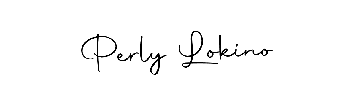 How to make Perly Lokino name signature. Use Autography-DOLnW style for creating short signs online. This is the latest handwritten sign. Perly Lokino signature style 10 images and pictures png