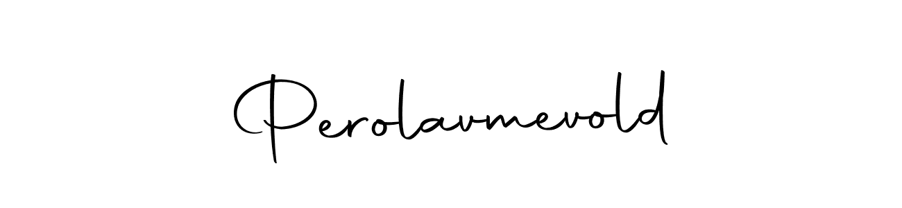 How to make Perolavmevold name signature. Use Autography-DOLnW style for creating short signs online. This is the latest handwritten sign. Perolavmevold signature style 10 images and pictures png