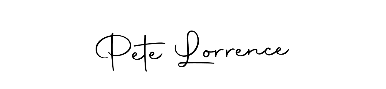 Pete Lorrence stylish signature style. Best Handwritten Sign (Autography-DOLnW) for my name. Handwritten Signature Collection Ideas for my name Pete Lorrence. Pete Lorrence signature style 10 images and pictures png