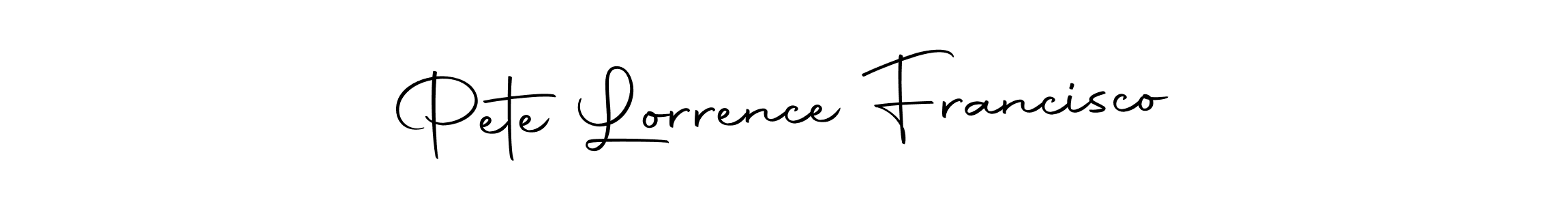 Pete Lorrence Francisco stylish signature style. Best Handwritten Sign (Autography-DOLnW) for my name. Handwritten Signature Collection Ideas for my name Pete Lorrence Francisco. Pete Lorrence Francisco signature style 10 images and pictures png