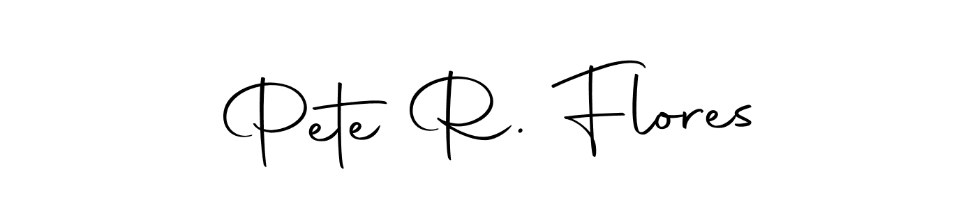 Create a beautiful signature design for name Pete R. Flores. With this signature (Autography-DOLnW) fonts, you can make a handwritten signature for free. Pete R. Flores signature style 10 images and pictures png