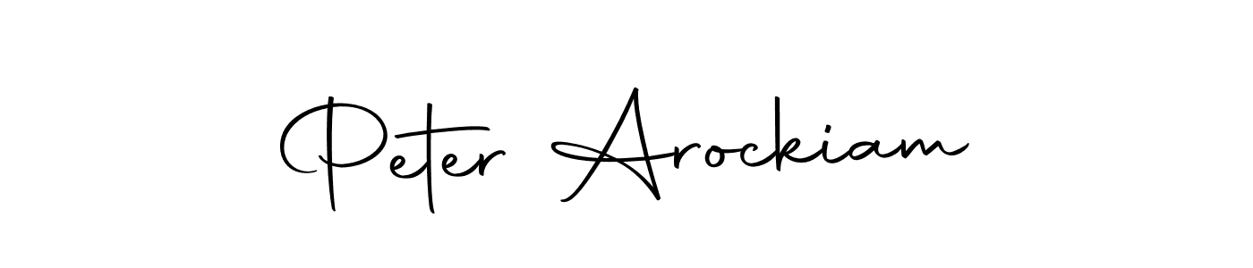 Create a beautiful signature design for name Peter Arockiam. With this signature (Autography-DOLnW) fonts, you can make a handwritten signature for free. Peter Arockiam signature style 10 images and pictures png