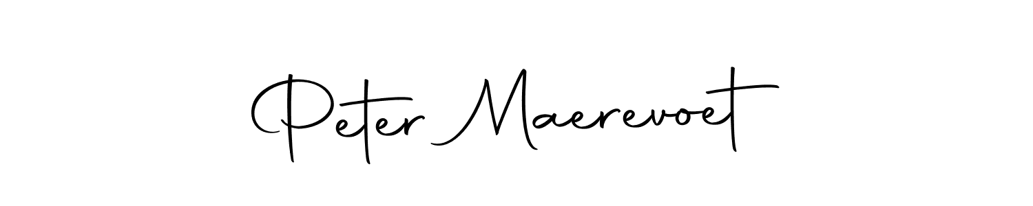 How to make Peter Maerevoet name signature. Use Autography-DOLnW style for creating short signs online. This is the latest handwritten sign. Peter Maerevoet signature style 10 images and pictures png