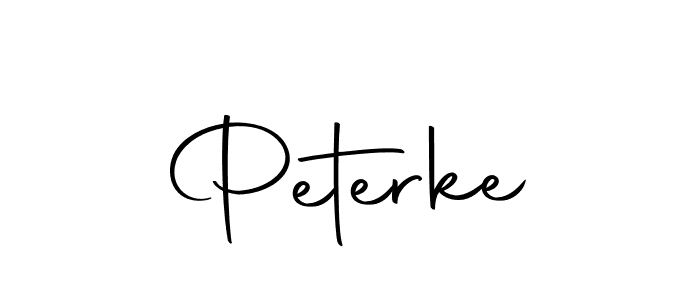 Design your own signature with our free online signature maker. With this signature software, you can create a handwritten (Autography-DOLnW) signature for name Peterke. Peterke signature style 10 images and pictures png