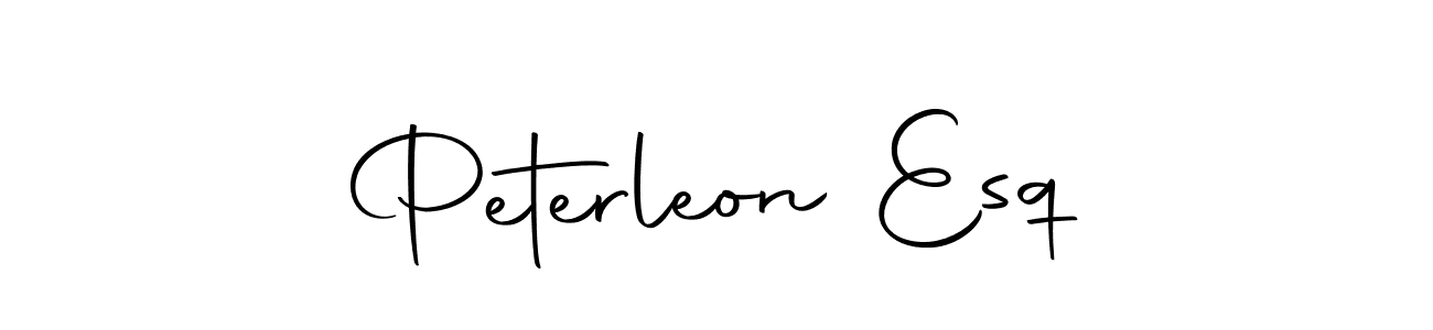 How to make Peterleon Esq name signature. Use Autography-DOLnW style for creating short signs online. This is the latest handwritten sign. Peterleon Esq signature style 10 images and pictures png