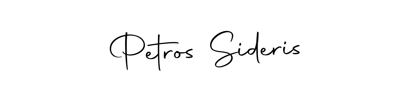 Create a beautiful signature design for name Petros Sideris. With this signature (Autography-DOLnW) fonts, you can make a handwritten signature for free. Petros Sideris signature style 10 images and pictures png