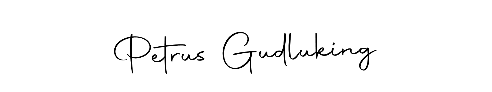 Design your own signature with our free online signature maker. With this signature software, you can create a handwritten (Autography-DOLnW) signature for name Petrus Gudluking. Petrus Gudluking signature style 10 images and pictures png