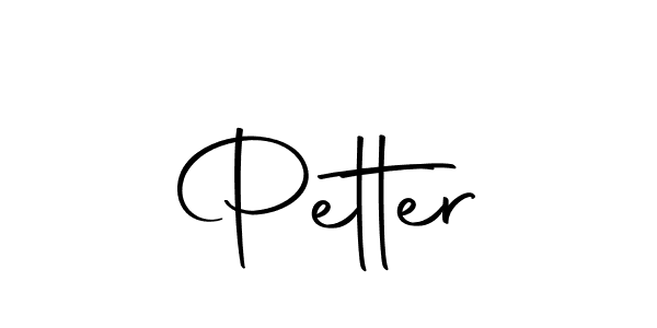 Design your own signature with our free online signature maker. With this signature software, you can create a handwritten (Autography-DOLnW) signature for name Petter. Petter signature style 10 images and pictures png