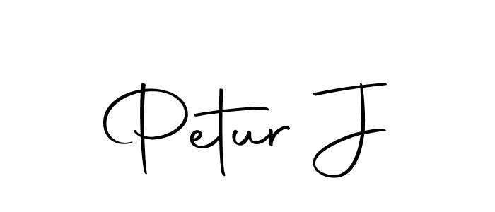 if you are searching for the best signature style for your name Petur J. so please give up your signature search. here we have designed multiple signature styles  using Autography-DOLnW. Petur J signature style 10 images and pictures png