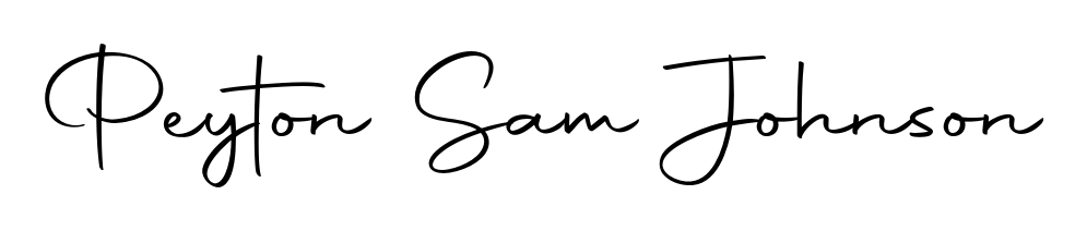 The Autography-DOLnW typeface gives name Peyton Sam Johnson a refined look. Suitable for certificates, diplomas, and official verification. Peyton Sam Johnson signature style 10 images and pictures png
