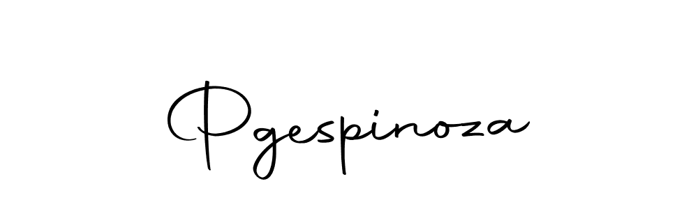 Create a beautiful signature design for name Pgespinoza. With this signature (Autography-DOLnW) fonts, you can make a handwritten signature for free. Pgespinoza signature style 10 images and pictures png