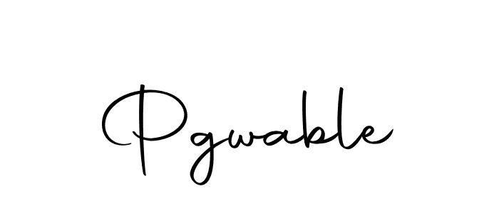 Make a beautiful signature design for name Pgwable. With this signature (Autography-DOLnW) style, you can create a handwritten signature for free. Pgwable signature style 10 images and pictures png