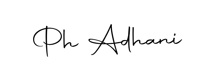 Ph Adhani stylish signature style. Best Handwritten Sign (Autography-DOLnW) for my name. Handwritten Signature Collection Ideas for my name Ph Adhani. Ph Adhani signature style 10 images and pictures png
