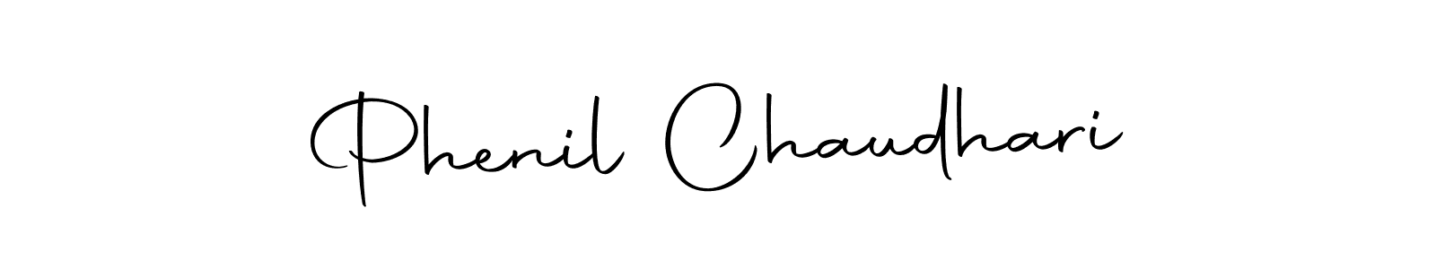 The best way (Autography-DOLnW) to make a short signature is to pick only two or three words in your name. The name Phenil Chaudhari include a total of six letters. For converting this name. Phenil Chaudhari signature style 10 images and pictures png