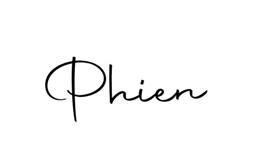 Use a signature maker to create a handwritten signature online. With this signature software, you can design (Autography-DOLnW) your own signature for name Phien. Phien signature style 10 images and pictures png