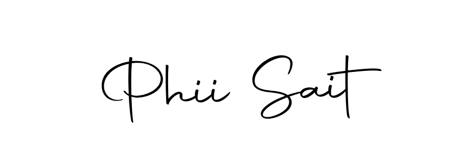 You should practise on your own different ways (Autography-DOLnW) to write your name (Phii Sait) in signature. don't let someone else do it for you. Phii Sait signature style 10 images and pictures png
