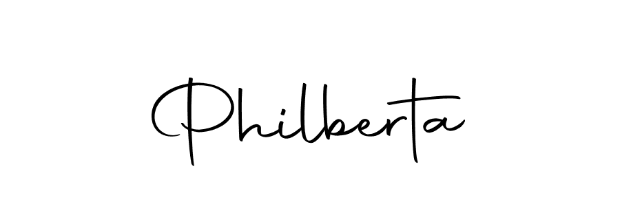 Design your own signature with our free online signature maker. With this signature software, you can create a handwritten (Autography-DOLnW) signature for name Philberta. Philberta signature style 10 images and pictures png