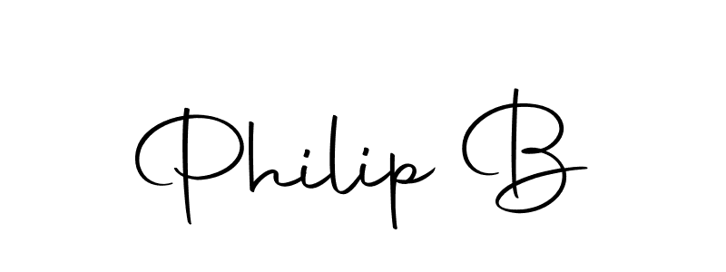 Design your own signature with our free online signature maker. With this signature software, you can create a handwritten (Autography-DOLnW) signature for name Philip B. Philip B signature style 10 images and pictures png